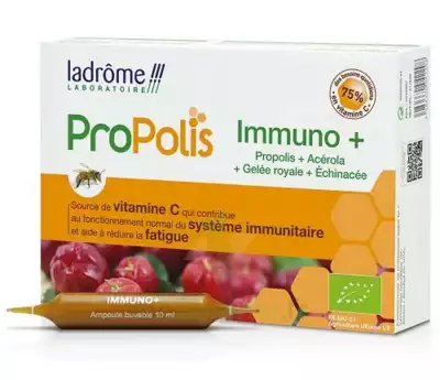 Ladrôme Propolis Solution Buvable Immuno+ 20 Ampoules/10ml